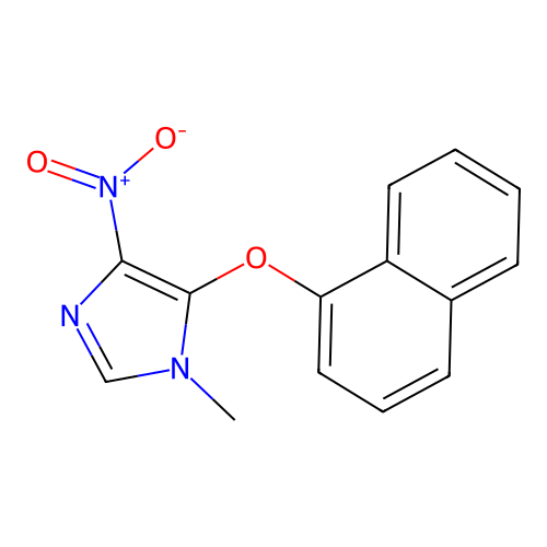 1-Methyl-5-(1-naphthalenyloxy)-4-nitroimidazole structure