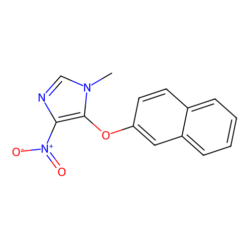 1-Methyl-5-(naphthalen-2-yloxy)-4-nitro-1H-imidazole structure