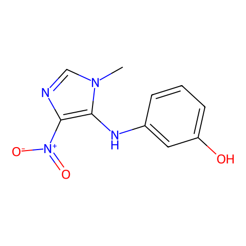 3-[(1-Methyl-4-nitro-1H-imidazol-5-yl)amino]phenol structure