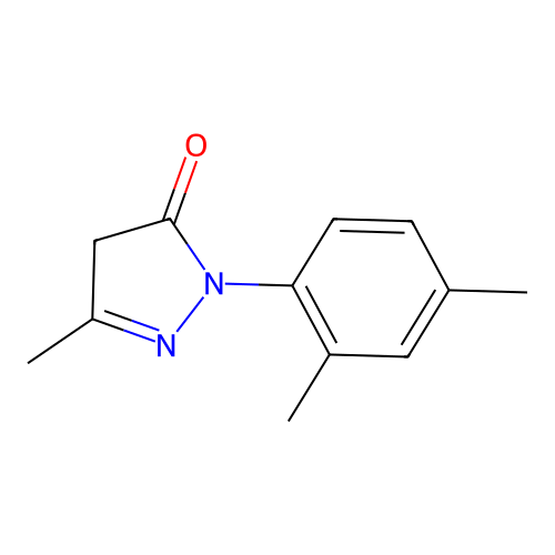 2-(2,4-dimethylphenyl)-5-methyl-2,4-dihydro-3H-pyrazol-3-one structure