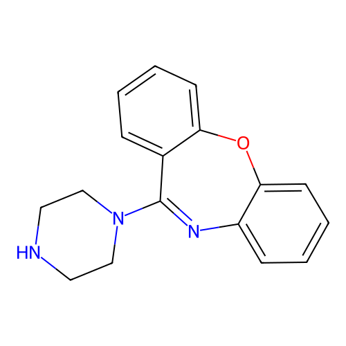 11-(Piperazin-1-yl)dibenzo(b,f)(1,4)oxazepine structure