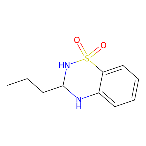 3-propyl-3,4-dihydro-2H-benzo[e][1,2,4]thiadiazine 1,1-dioxide structure