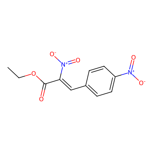 Ethyl 2-nitro-3-(4-nitrophenyl)prop-2-enoate structure