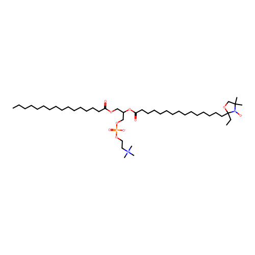 1-Palmitoyl-2-(16-doxystearoyl)phosphatidylcholine structure