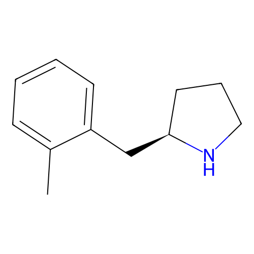 (2R)-2-[(2-methylphenyl)methyl]pyrrolidine structure