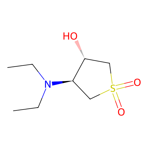 (3S,4S)-3-(Diethylamino)-4-hydroxytetrahydrothiophene 1,1-dioxide structure