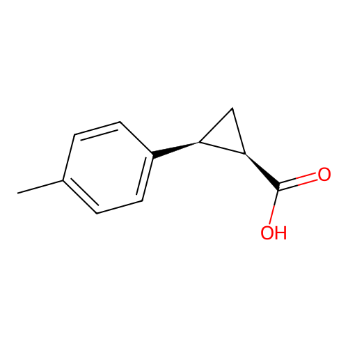 (1R,2S)-2-(P-Tolyl)cyclopropane-1-carboxylic acid structure
