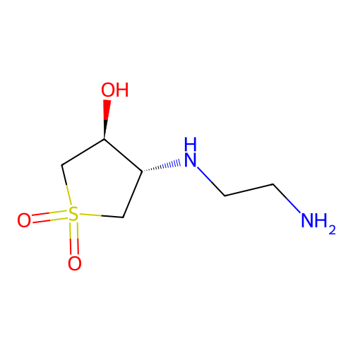 (3S,4S)-3-((2-Aminoethyl)amino)-4-hydroxytetrahydrothiophene 1,1-dioxide structure