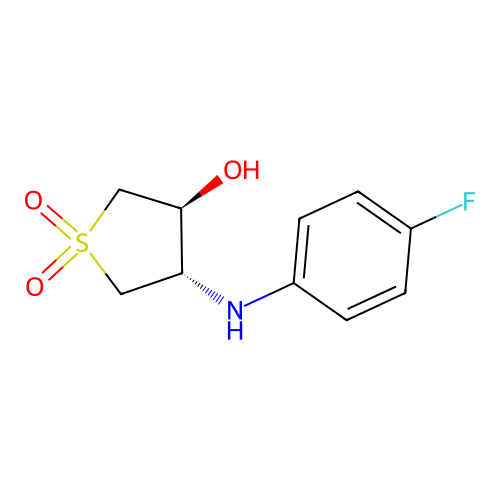 (3S,4S)-3-[(4-fluorophenyl)amino]-4-hydroxy-1lambda6-thiolane-1,1-dione structure