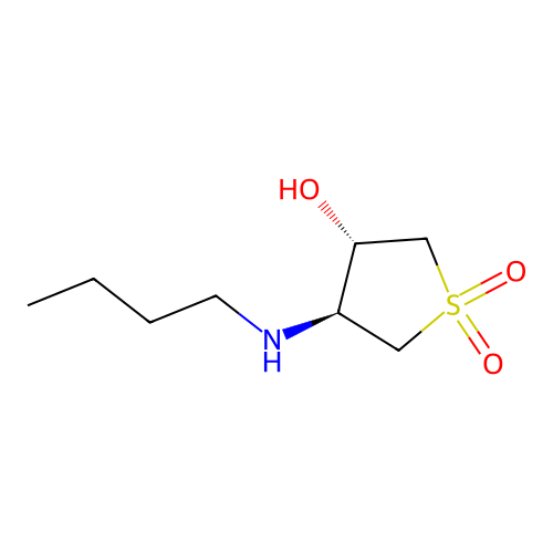(3S,4S)-3-(butylamino)-4-hydroxy-1lambda6-thiolane-1,1-dione structure