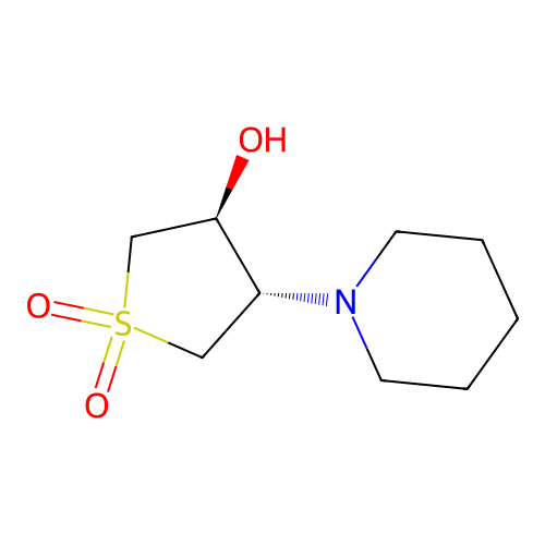 (3S,4S)-3-hydroxy-4-(piperidin-1-yl)-1lambda6-thiolane-1,1-dione structure