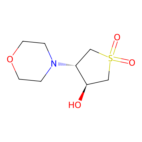 (3S,4S)-3-Hydroxy-4-morpholinotetrahydrothiophene 1,1-dioxide structure