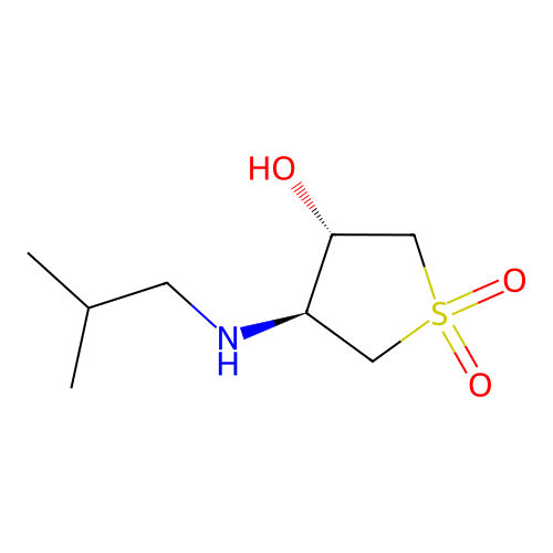 (3S,4S)-3-Hydroxy-4-(isobutylamino)tetrahydrothiophene 1,1-dioxide structure