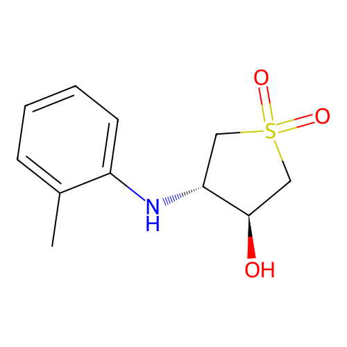 (3S,4S)-3-hydroxy-4-[(2-methylphenyl)amino]-1lambda6-thiolane-1,1-dione structure