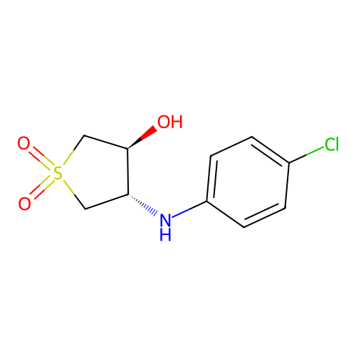 (3S,4S)-3-[(4-chlorophenyl)amino]-4-hydroxy-1lambda6-thiolane-1,1-dione structure