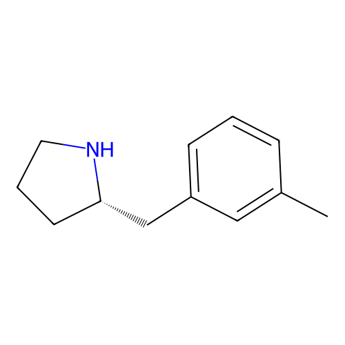 (2S)-2-[(3-methylphenyl)methyl]pyrrolidine structure