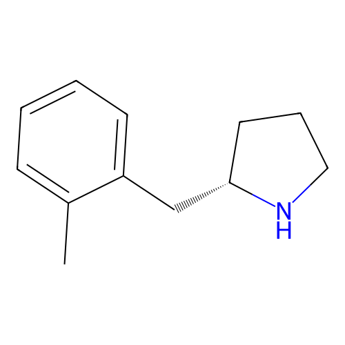 (2S)-2-[(2-methylphenyl)methyl]pyrrolidine structure