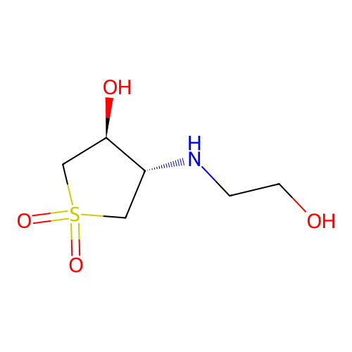 (3S,4S)-3-hydroxy-4-[(2-hydroxyethyl)amino]-1lambda6-thiolane-1,1-dione structure