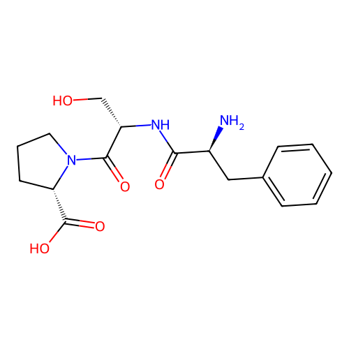 L-Phenylalanyl-L-seryl-L-proline structure