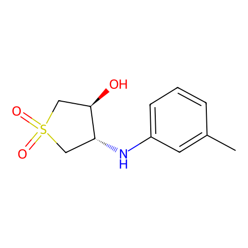 (3S,4S)-3-hydroxy-4-[(3-methylphenyl)amino]-1lambda6-thiolane-1,1-dione structure