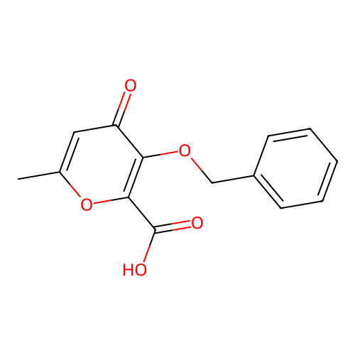 3-(benzyloxy)-6-methyl-4-oxo-4H-pyran-2-carboxylic acid structure