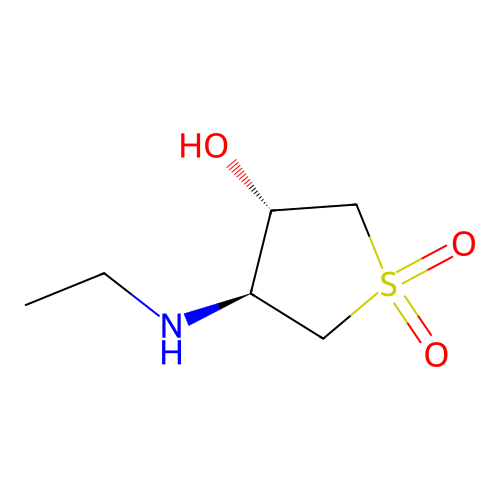 (3S,4S)-3-(ethylamino)-4-hydroxy-1lambda6-thiolane-1,1-dione structure