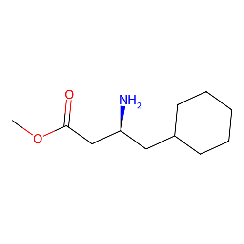 methyl (3S)-3-amino-4-cyclohexylbutanoate structure