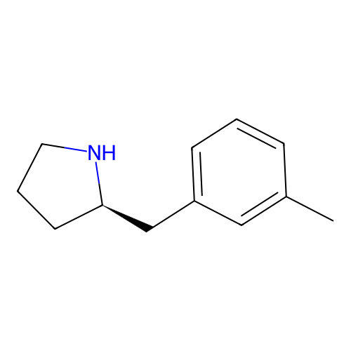 (2R)-2-[(3-methylphenyl)methyl]pyrrolidine structure