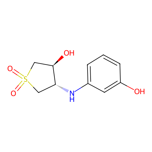 (3S,4S)-3-hydroxy-4-[(3-hydroxyphenyl)amino]-1lambda6-thiolane-1,1-dione structure