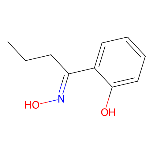 o-Hydroxybutyrophenonoxim structure