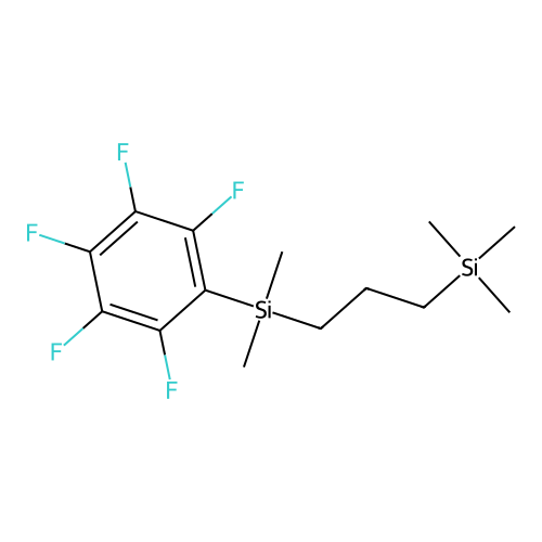(3-(Dimethyl(pentafluorophenyl)silyl)propyl)trimethylsilane structure