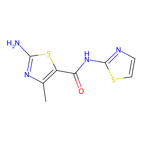 2-amino-4-methyl-N-(1,3-thiazol-2-yl)-1,3-thiazole-5-carboxamide structure