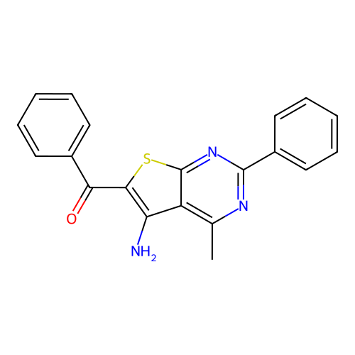 (5-Amino-4-methyl-2-phenylthieno[2,3-d]pyrimidin-6-yl)(phenyl)methanone structure