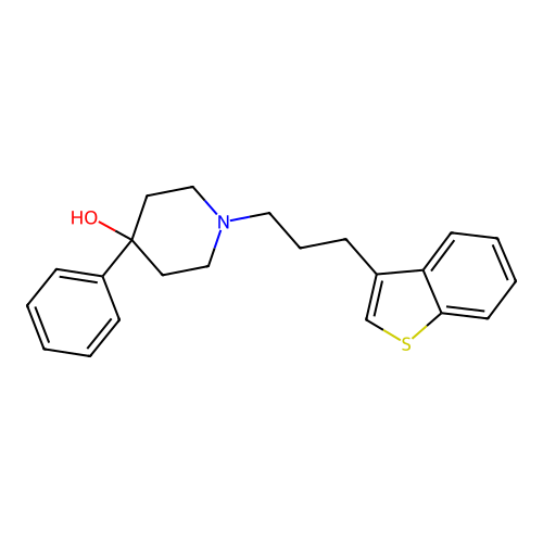 1-[3-(1-Benzothiophen-3-yl)propyl]-4-phenylpiperidin-4-ol structure