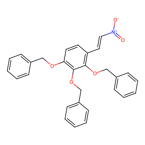 1,2,3-tris(benzyloxy)-4-[(1E)-2-nitroethenyl]benzene structure