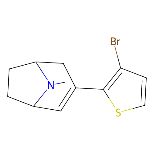 3-(3-Bromothiophen-2-yl)-8-methyl-8-azabicyclo(3.2.1)oct-2-ene structure