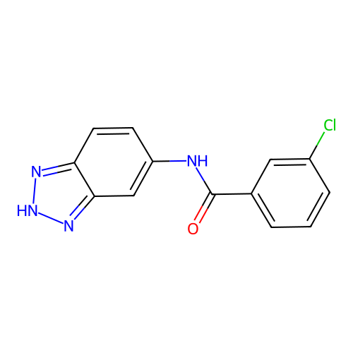 N-1H-Benzotriazol-6-yl-3-chlorobenzamide structure