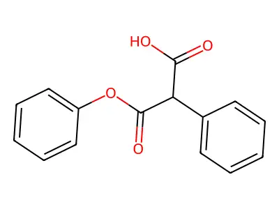 2-苯基丙二酸1-苯酯 structure