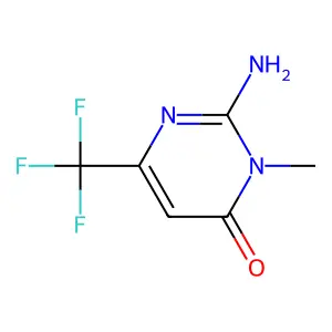 2-amino-3-methyl-6-(trifluoromethyl)-4(3H)-pyrimidinone structure