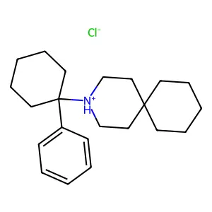 3-Azaspiro(5.5)undecane, 3-(1-phenylcyclohexyl)-, hydrochloride structure