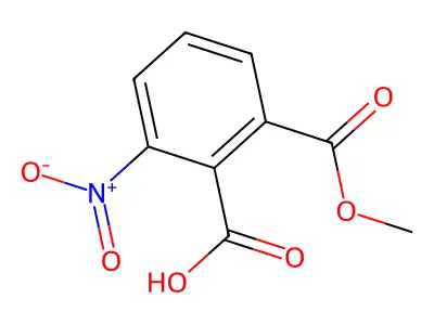 2-(Methoxycarbonyl)-6-nitrobenzoic acid structure