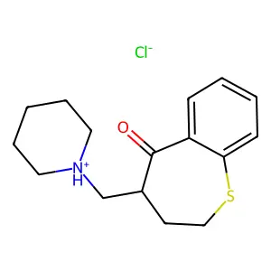 1-Benzothiepin-5(2H)-one, 3,4-dihydro-4-(piperidinomethyl)-, hydrochloride structure
