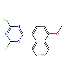 2,4-Dichloro-6-(4-ethoxy-1-naphthyl)-s-triazine structure