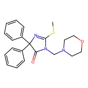 2-Imidazolin-5-one, 4,4-diphenyl-2-(methylthio)-1-(morpholinomethyl)- structure