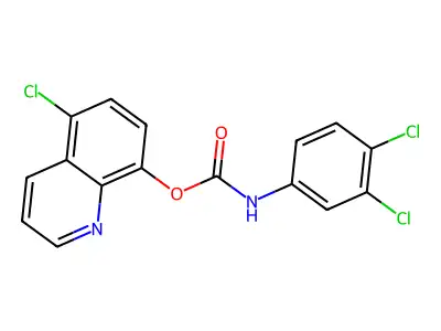 Carbanilic acid, 3,4-dichloro-, 5-chloro-8-quinolyl ester structure