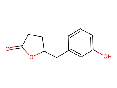 5-[(3-Hydroxyphenyl)methyl]oxolan-2-one structure