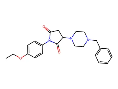 3-(4-Benzylpiperazin-1-yl)-1-(4-ethoxyphenyl)pyrrolidine-2,5-dione structure