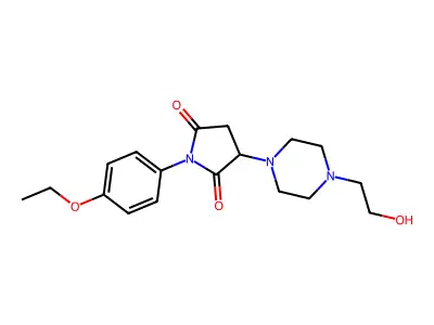 1-(4-Ethoxyphenyl)-3-[4-(2-hydroxyethyl)piperazin-1-yl]pyrrolidine-2,5-dione structure
