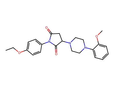 1-(4-Ethoxyphenyl)-3-[4-(2-methoxyphenyl)piperazin-1-yl]pyrrolidine-2,5-dione structure