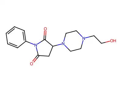 3-[4-(2-Hydroxyethyl)piperazin-1-yl]-1-phenylpyrrolidine-2,5-dione structure